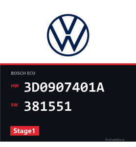 VW Phaeton 3D0907401A 381551 Stage1 tuning file