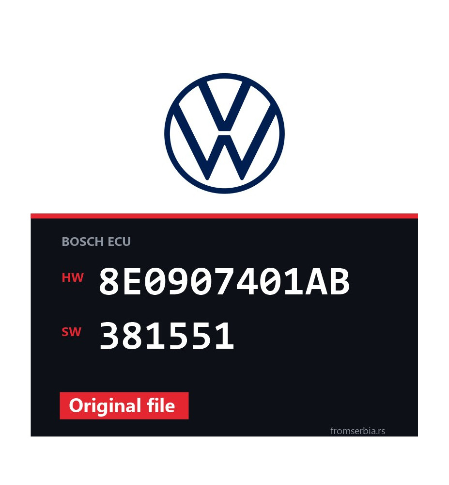 VW Phaeton 8E0907401AB 381551 original ECU file