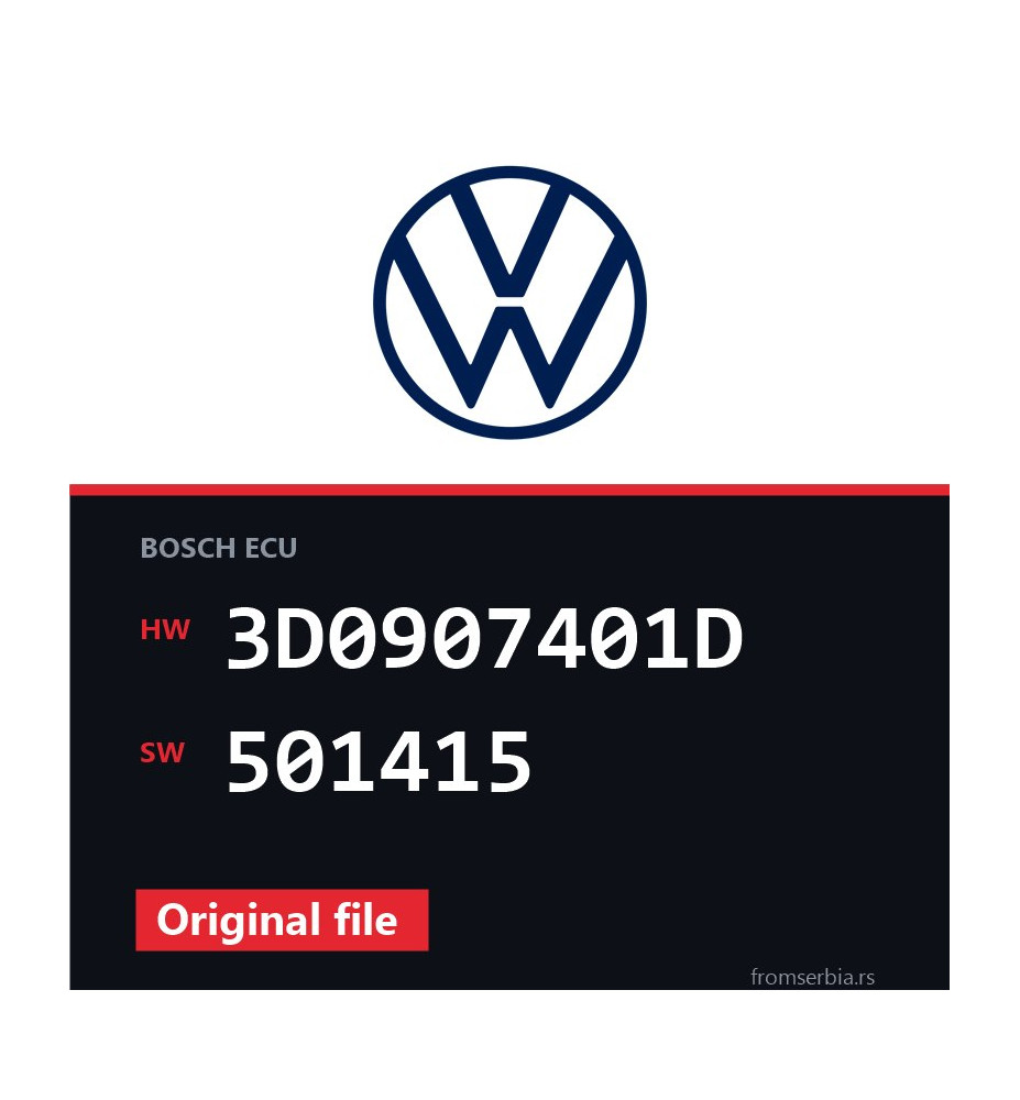 VW Phaeton 3D0907401D 501415 original ECU file