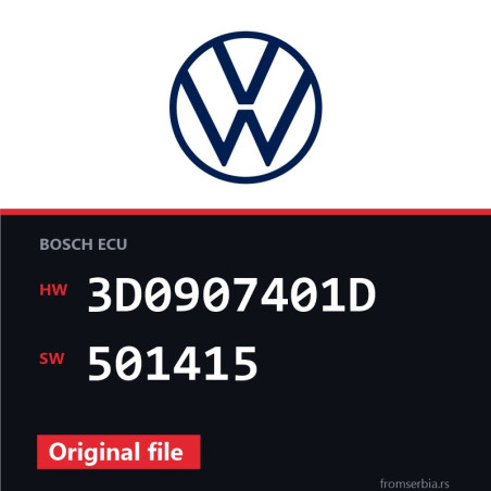 VW Phaeton 3D0907401D 501415 original ECU file