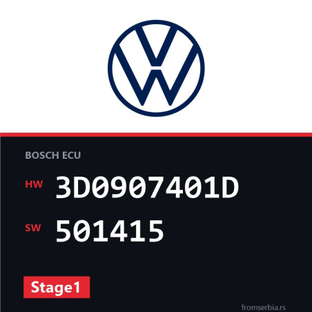 VW PHEATON 3D0907401D 501415 Stage1 tuning file