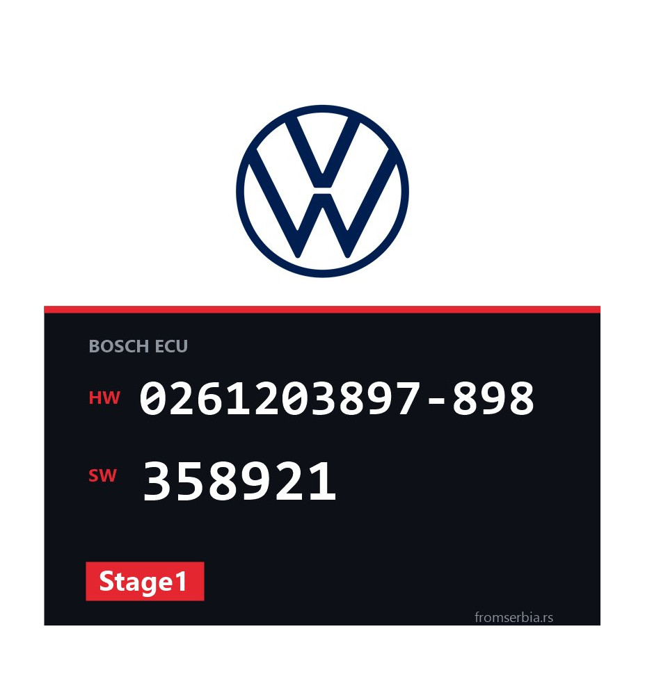VW Polo 0261203897-898 358921 Stage1 tuning file