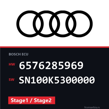 Audi A4 6576285969 SN100K5300000 Stage1 / Stage2 tuning file