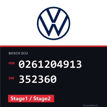 VW Polo 0261204913 352360 Stage1 / Stage2 tuning file