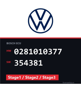 VW Polo 0281010377 354381 Stage1 / Stage2 / Stage3 tuning file