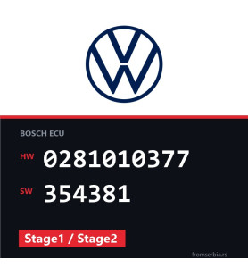VW Polo 0281010377 354381 Stage1 / Stage2 tuning file