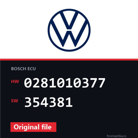 VW Polo 0281010377 354381 original ECU file
