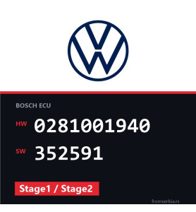 VW Polo 0281001940 352591 Stage1 / Stage2 tuning file