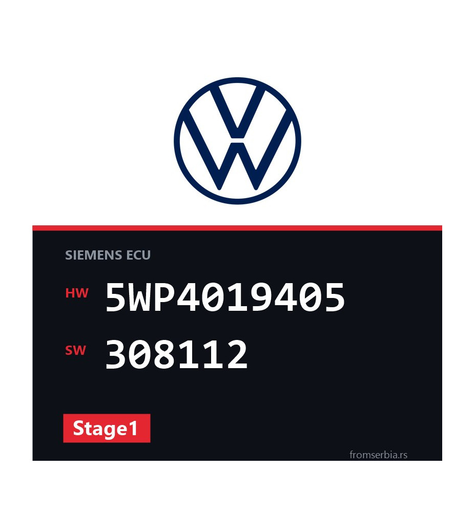 VW Polo 5WP4019405 308112 Stage1 tuning file