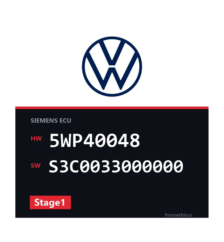 VW Polo 5WP40048 S3C0033000000 Stage1 tuning file