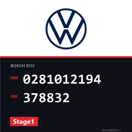 VW Polo 0281012194 378832 Stage1 tuning file