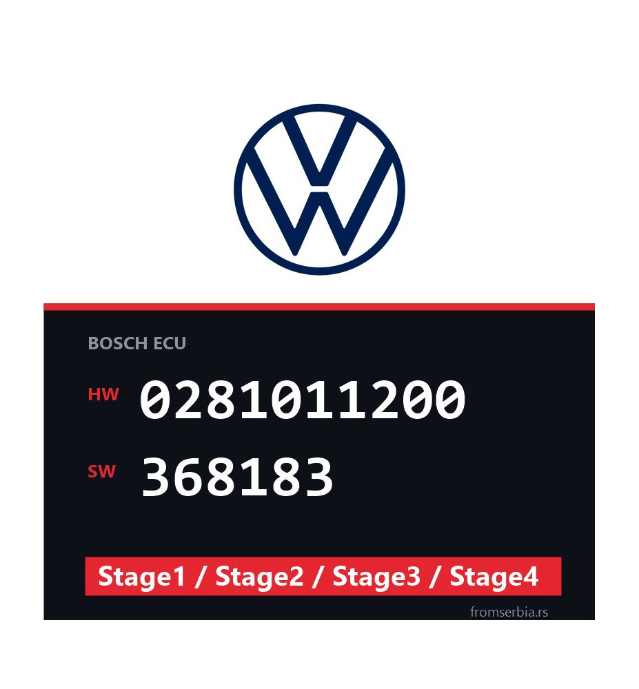 VW 0281011200 368183 Stage1 / Stage2 / Stage3 / Stage4 file