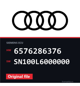 Audi A4 6576286376 SN100L6000000 original ECU file
