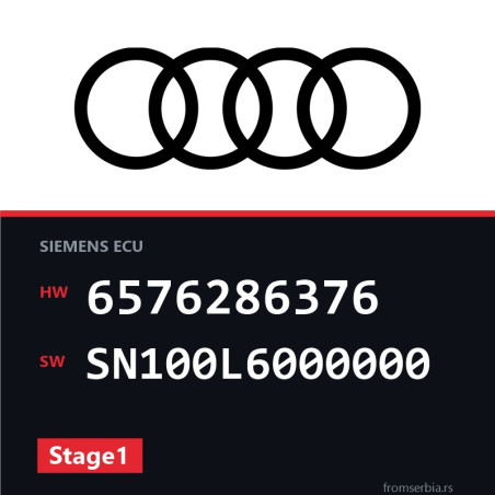 Audi A4 6576286376 SN100L6000000 Stage1 tuning file