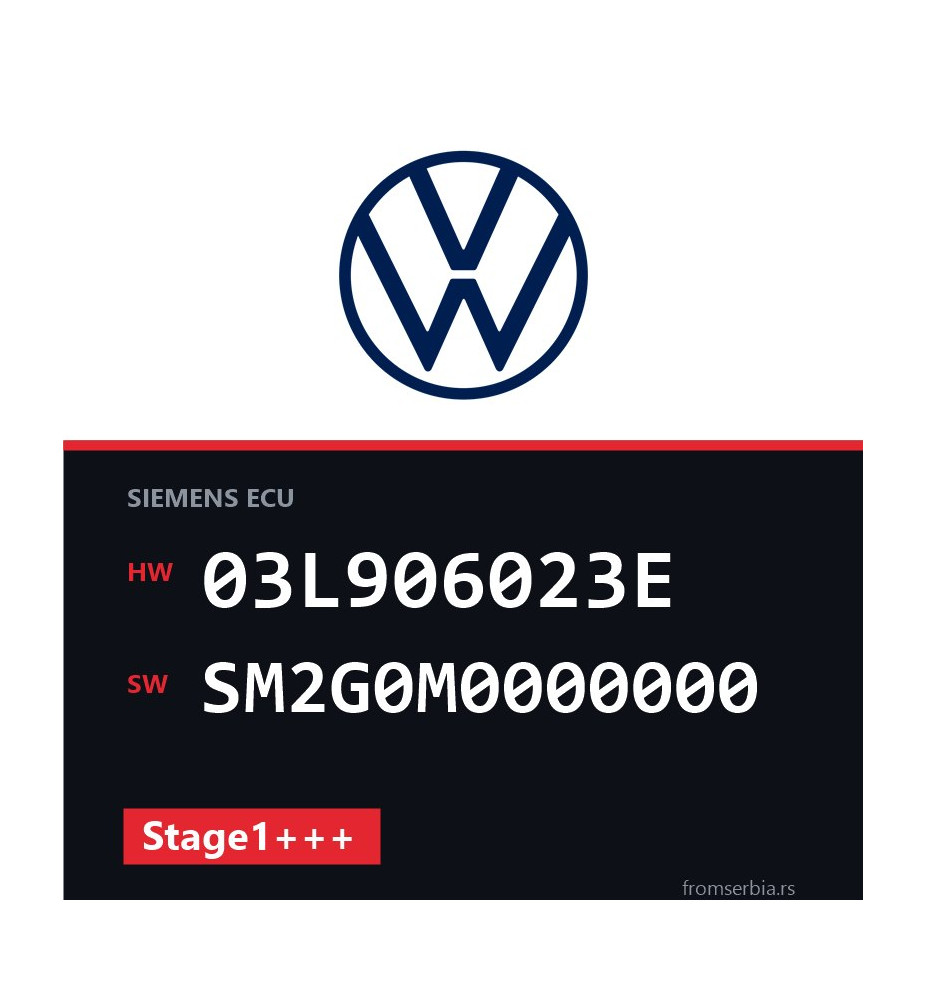 VW Polo 03L906023E SM2G0M0000000 Stage1+++ tuning file
