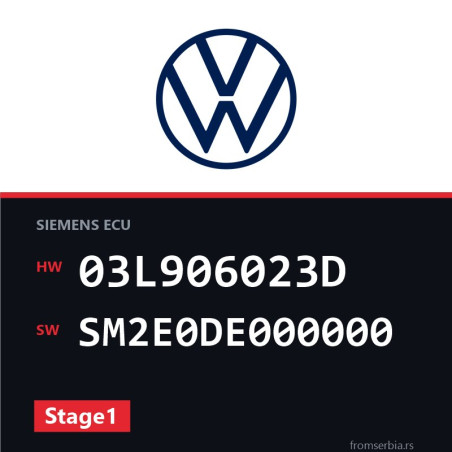 VW Polo 03L906023D SM2E0DE000000 Stage1 tuning file