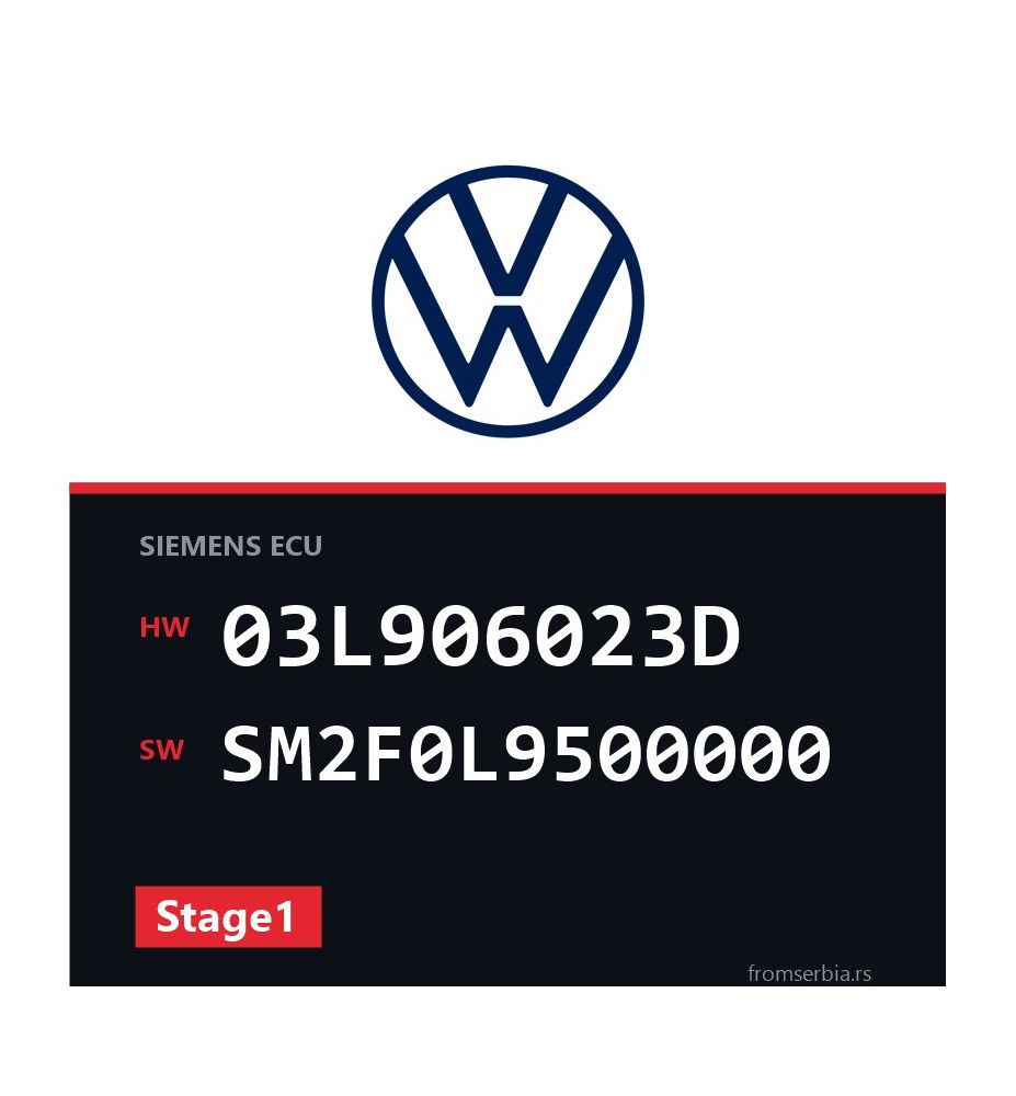 VW Polo 03L906023D SM2F0L9500000 Stage1 tuning file