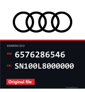 Audi A4 6576286546 SN100L8000000 original ECU file