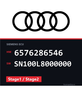 Audi A4 6576286546 SN100L8000000 Stage1 / Stage2 tuning file