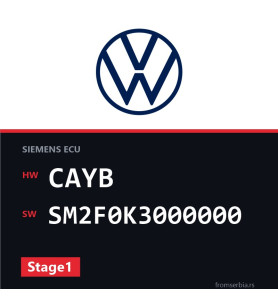 VW Polo CAYB SM2F0K3000000 Stage1 tuning file