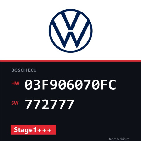 VW Polo 03F906070FC 772777 Stage1+++ tuning file