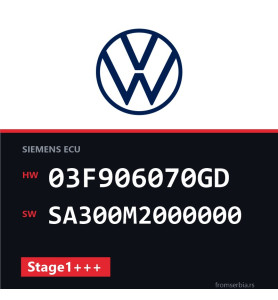 VW Polo 03F906070GD SA300M2000000 Stage1+++ tuning file