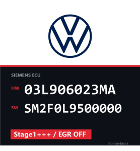 VW Polo 03L906023MA SM2F0L9500000 Stage1+++ / EGR OFF tuning file