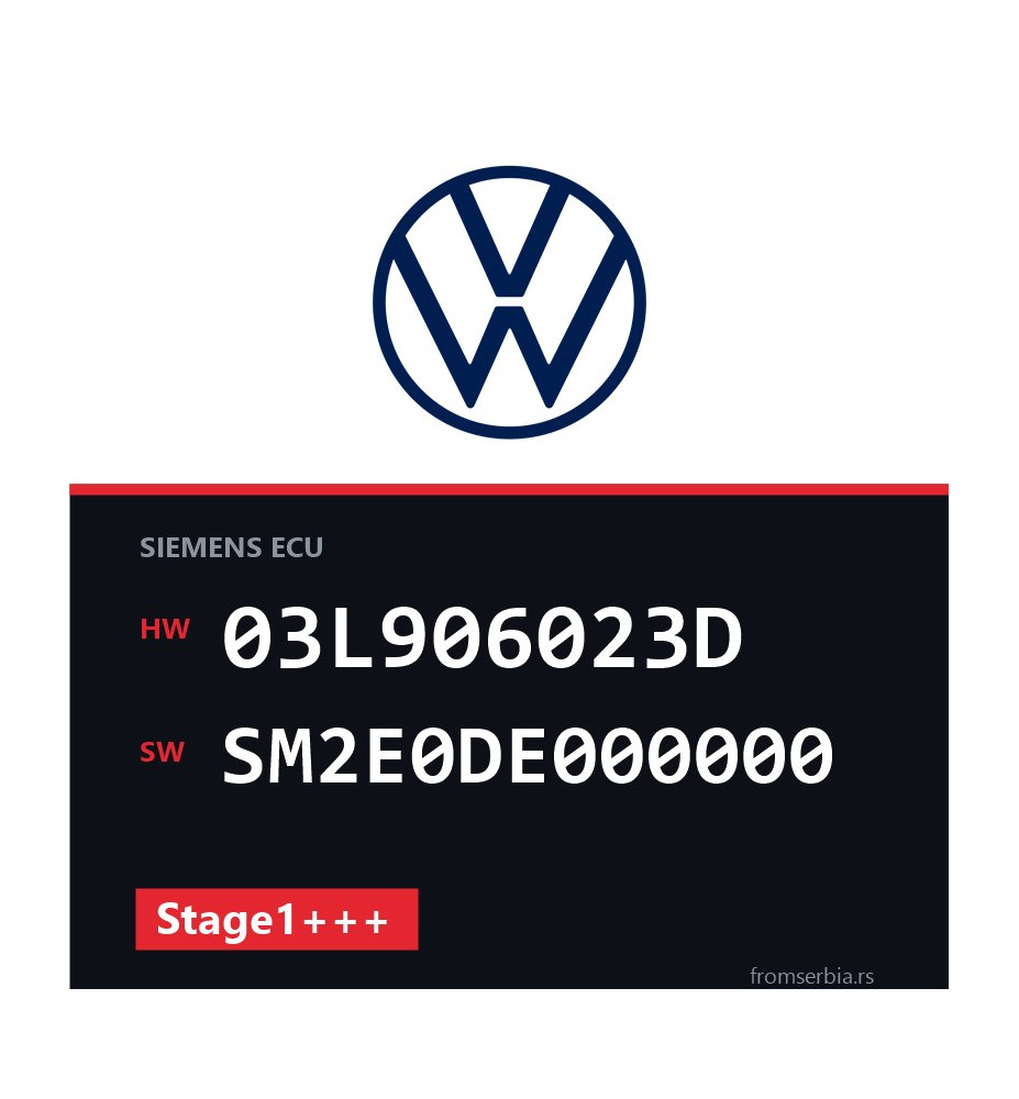 VW Polo 03L906023D SM2E0DE000000 Stage1+++ tuning file