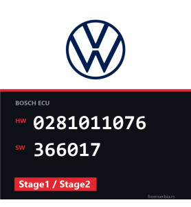 VW Polo 0281011076 366017 Stage1 / Stage2 tuning file