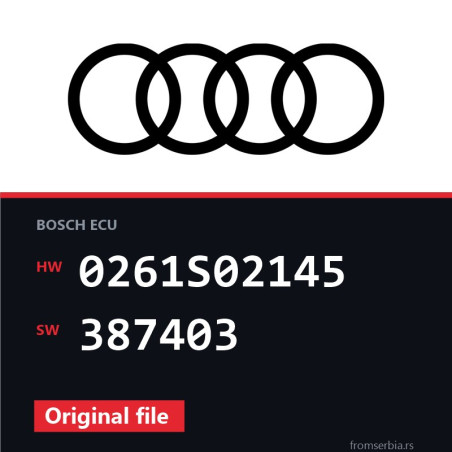 Audi A4 0261S02145 387403 original ECU file