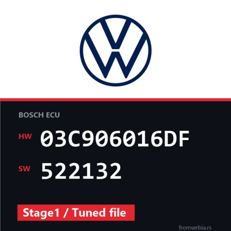 VW Scirocco 03C906016DF 522132 Stage1 / Tuned file tuning file