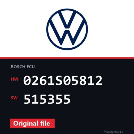 VW Scirocco 0261S05812 515355 original ECU file