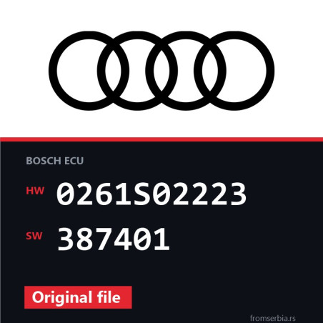 Audi A4 0261S02223 387401 original ECU file