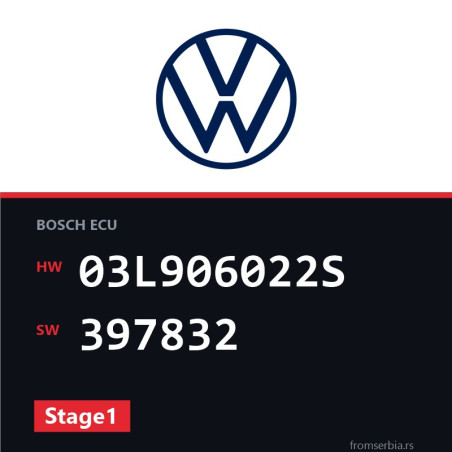 VW Scirocco 03L906022S 397832 Stage1 tuning file