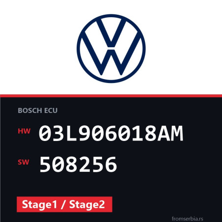 VW Scirocco 03L906018AM 508256 Stage1 / Stage2 tuning file