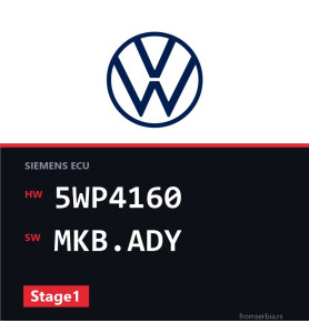 VW Sharan 5WP4160 MKB.ADY Stage1 tuning file