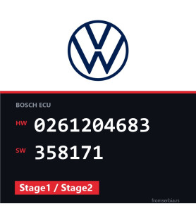 VW Sharan 0261204683 358171 Stage1 / Stage2 tuning file