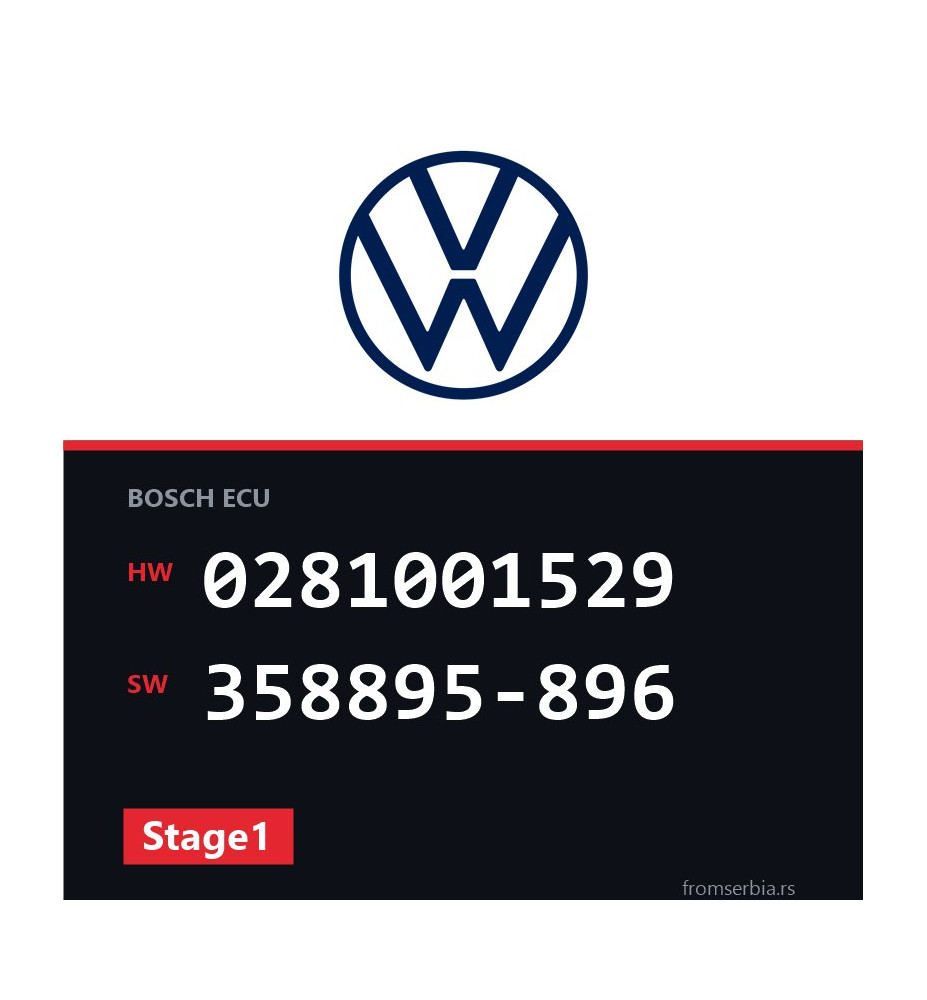 VW Sharan 0281001529 358895-896 Stage1 tuning file