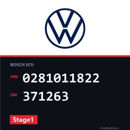 VW Sharan 0281011822 371263 Stage1 tuning file