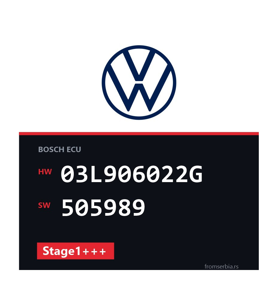 VW Sharan 03L906022G 505989 Stage1+++ tuning file