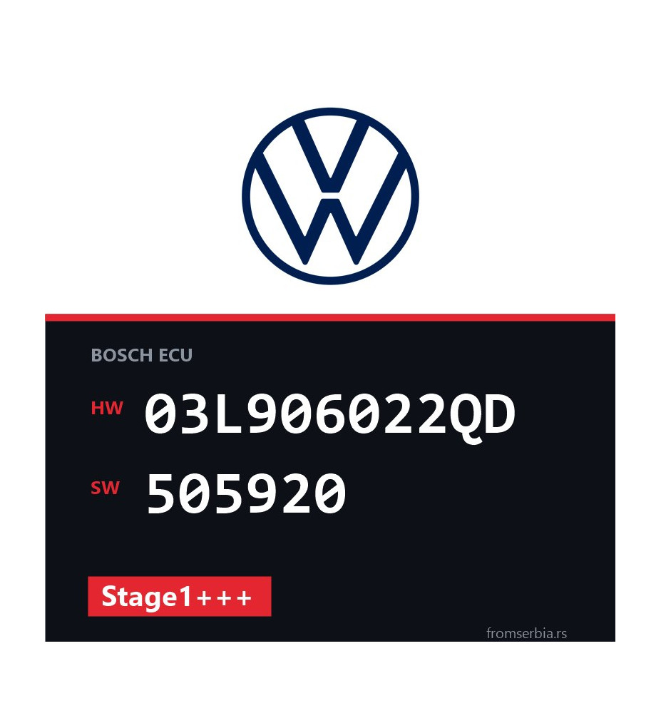 VW Sharan 03L906022QD 505920 Stage1+++ tuning file