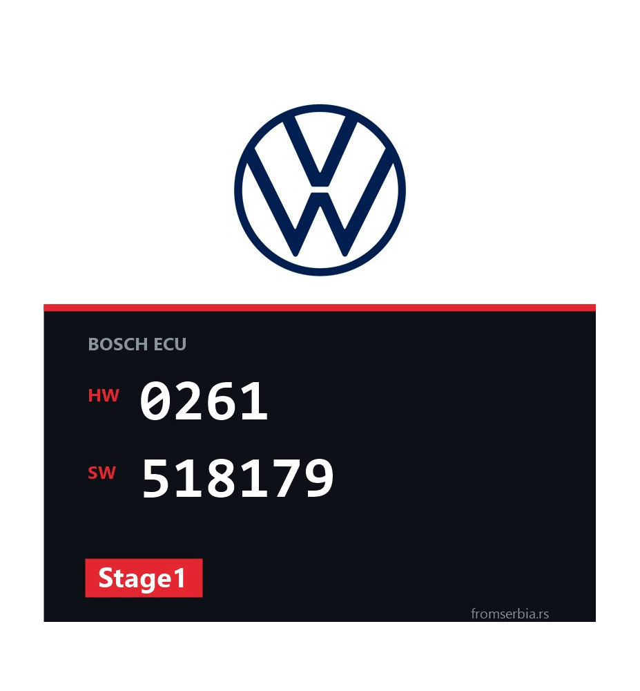 VW Sharan 0261 518179 Stage1 tuning file
