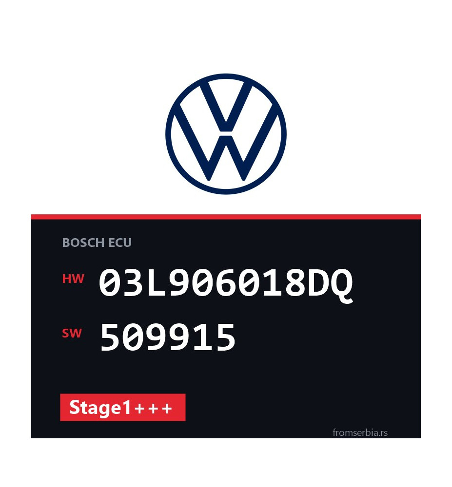 VW Sharan 03L906018DQ 509915 Stage1+++ tuning file