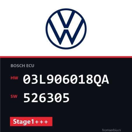 VW Sharan 03L906018QA 526305 Stage1+++ tuning file