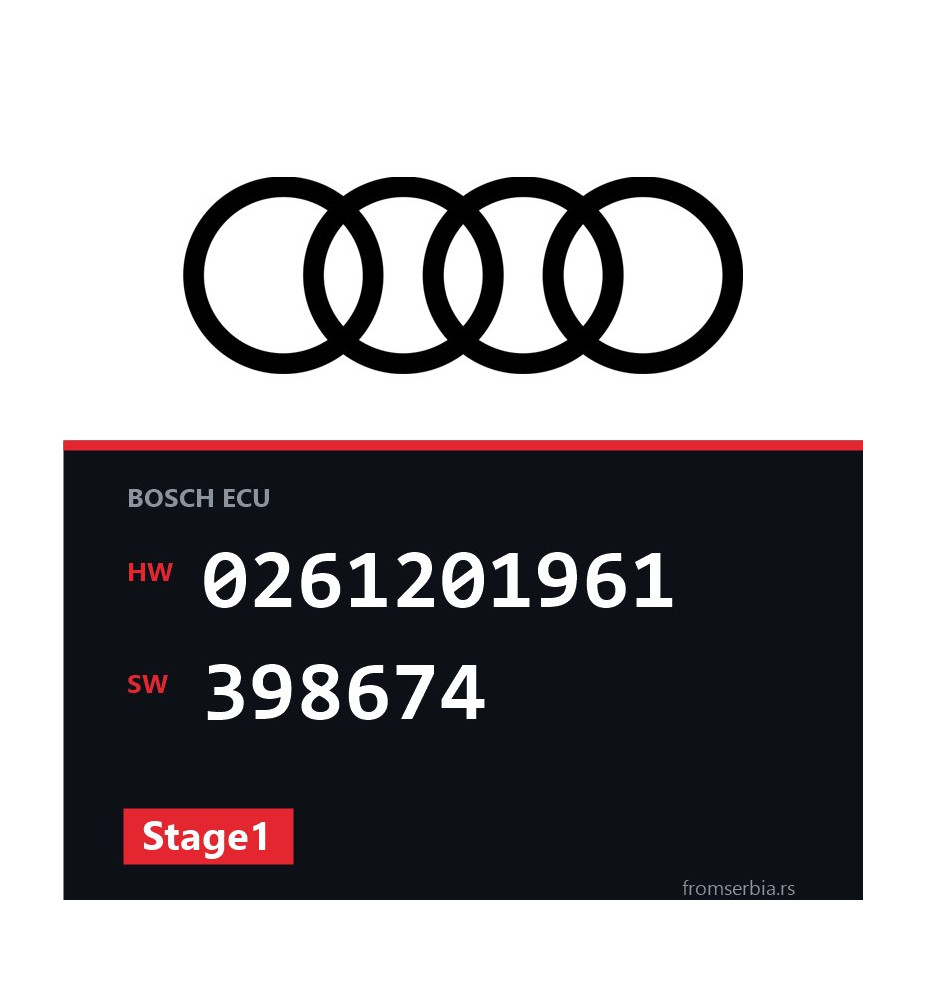 Audi A4 0261201961 398674 Stage1 tuning file