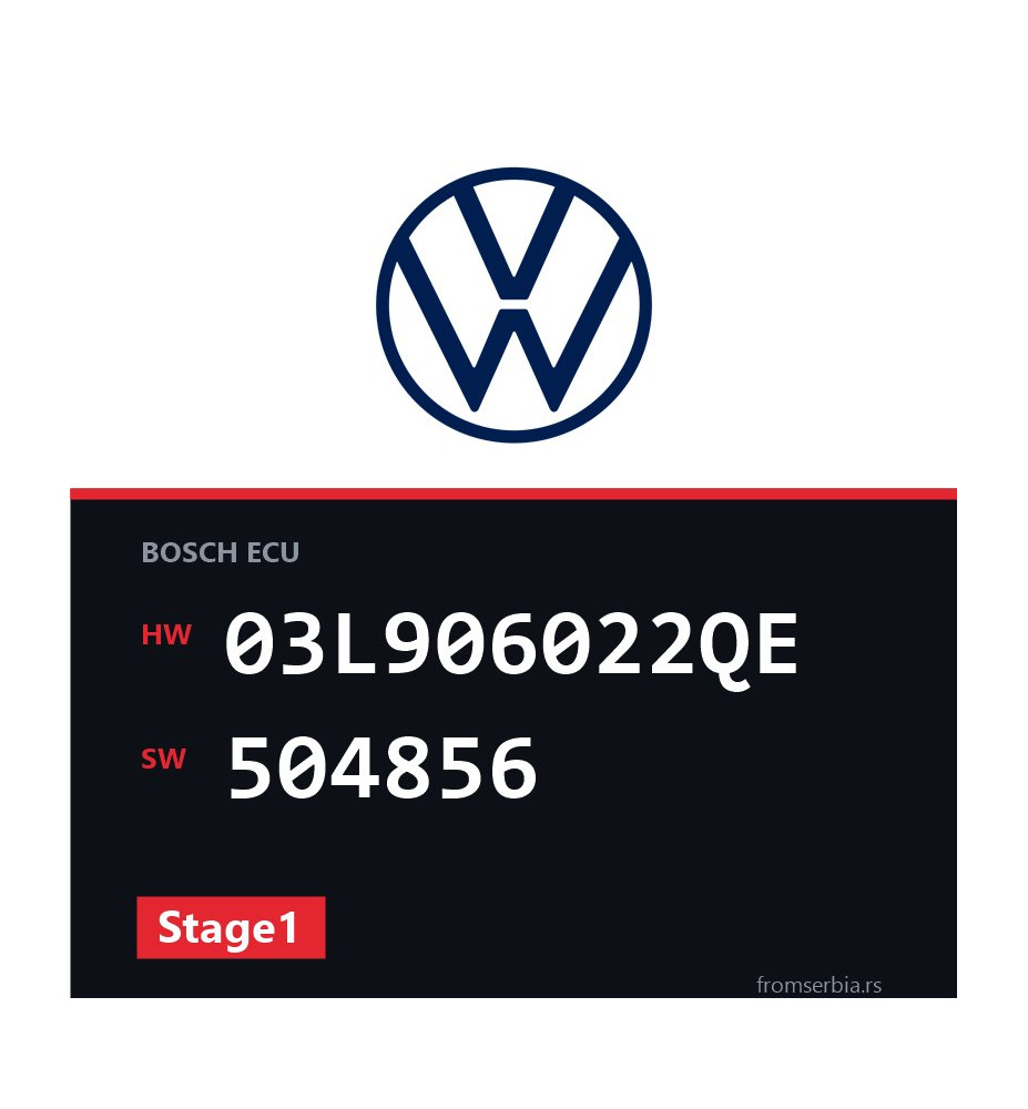 VW Tiguan 03L906022QE 504856 Stage1 tuning file