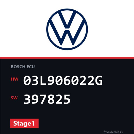 VW Tiguan 03L906022G 397825 Stage1 tuning file