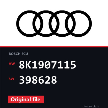 Audi A4 8K1907115 398628 original ECU file