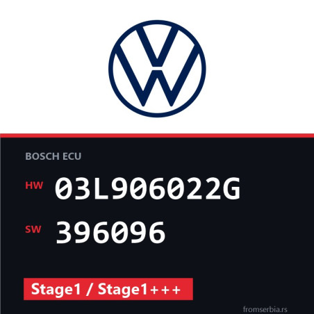 VW Tiguan 03L906022G 396096 Stage1 / Stage1+++ tuning file