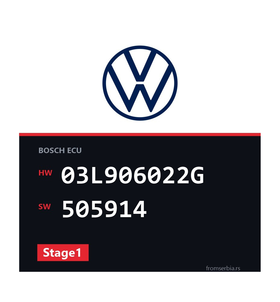 VW Tiguan 03L906022G 505914 Stage1 tuning file
